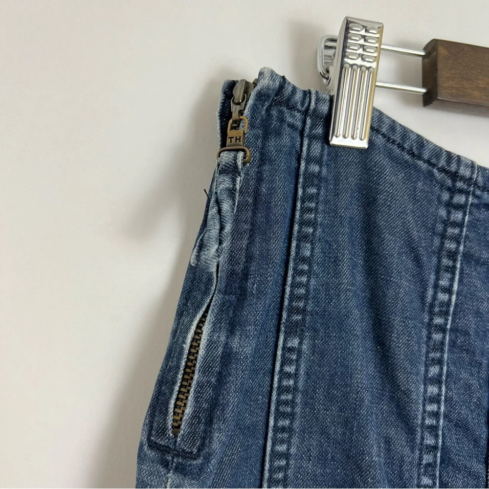 TOMMY HILFIGER Vintage denim panel skirt 12/L - Picture 4 of 5